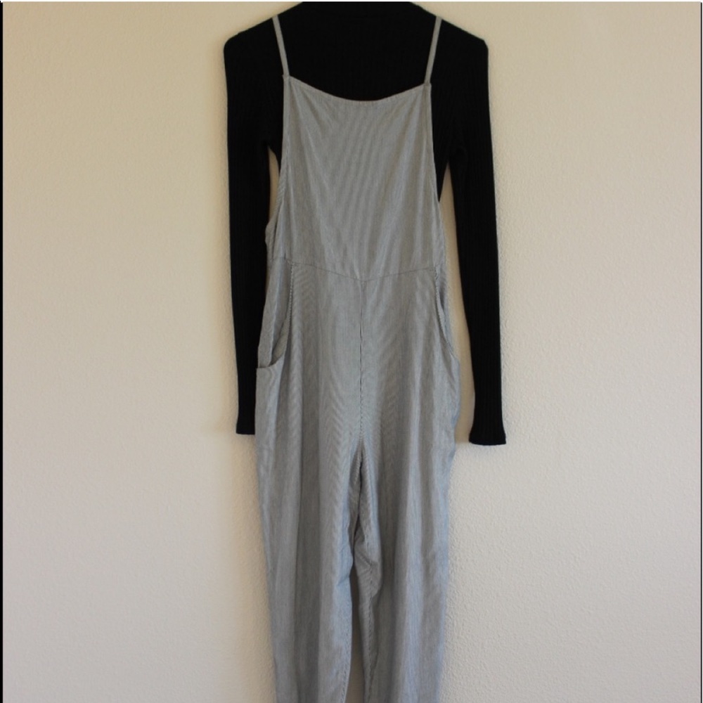RVCA PINSTRIPED JUMPSUIT